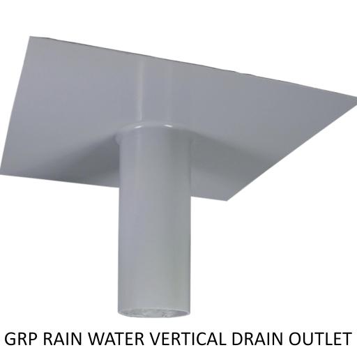 GRP Rain Water Vertical Drain Outlet 70mm